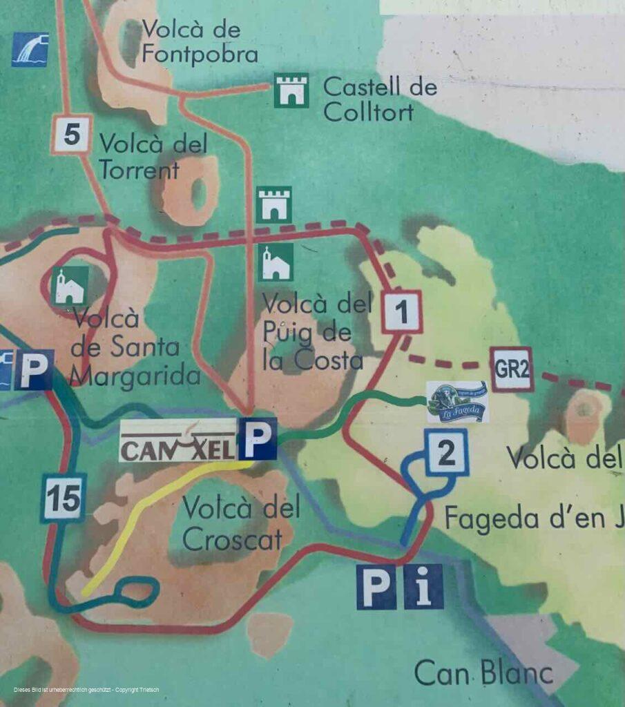 Plan von der Zona Volcànica Garrotxa